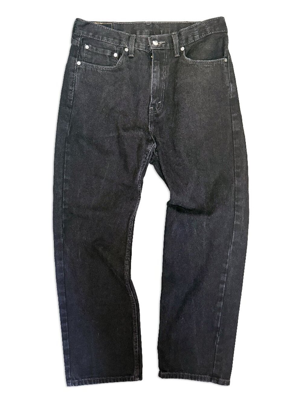 Levi's 505 Regular Fit Black Jeans Mens 34x30